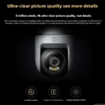 Close-up of Xiaomi Outdoor Camera 4 lens and antenna