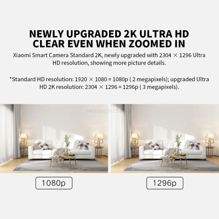 Xiaomi IP Camera showing night vision and wide-angle lens