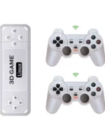 Close-up of Y6 Retro Game Console dual GD10 wireless controllers