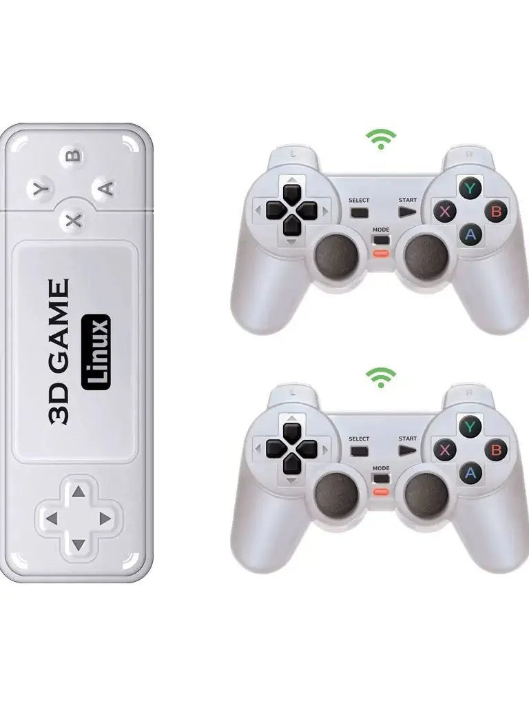 Close-up of Y6 Retro Game Console dual GD10 wireless controllers