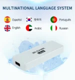Y6 Retro Game Console showing HDMI port and compact size
