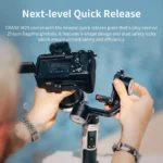 Close-up of ZHIYUN CRANE M2S handheld gimbal controls