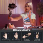 Close-up of ZHIYUN CINEPEER SMOOTH 5E gimbal handle and controls