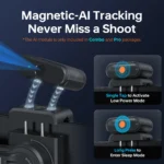 ZHIYUN SMOOTH 5S AI gimbal with phone mounted showing fill light