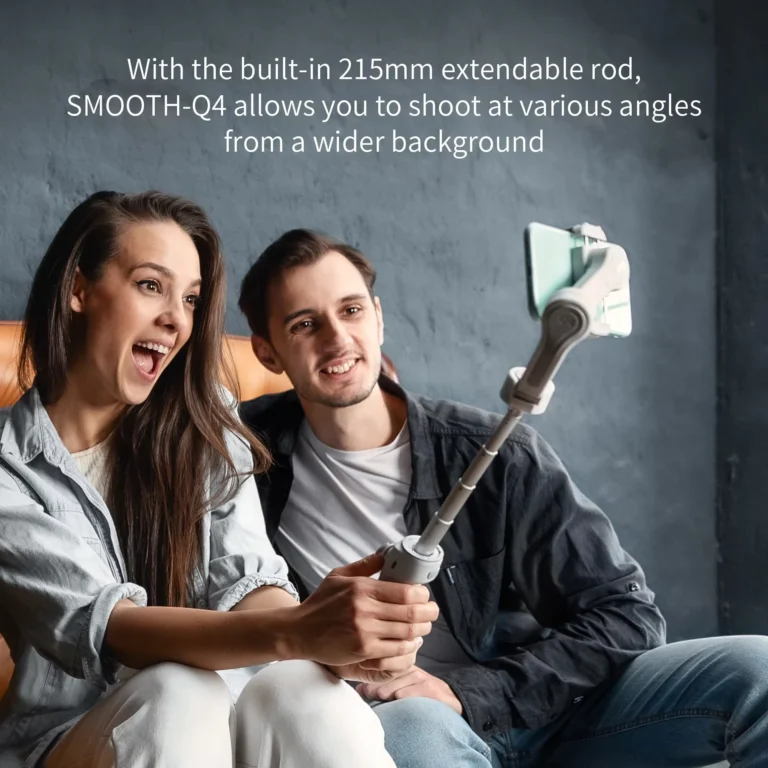 ZHIYUN Smooth Q4 handheld stabilizer with smartphone mounted