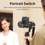 Close-up of WEEBILL 3S 3-axis gimbal touchscreen and controls