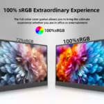 ZSUS portable 4K monitor displaying vibrant colors