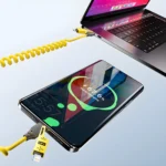Flexible spring-style 4IN1 USB-C fast charging and data transfer cable