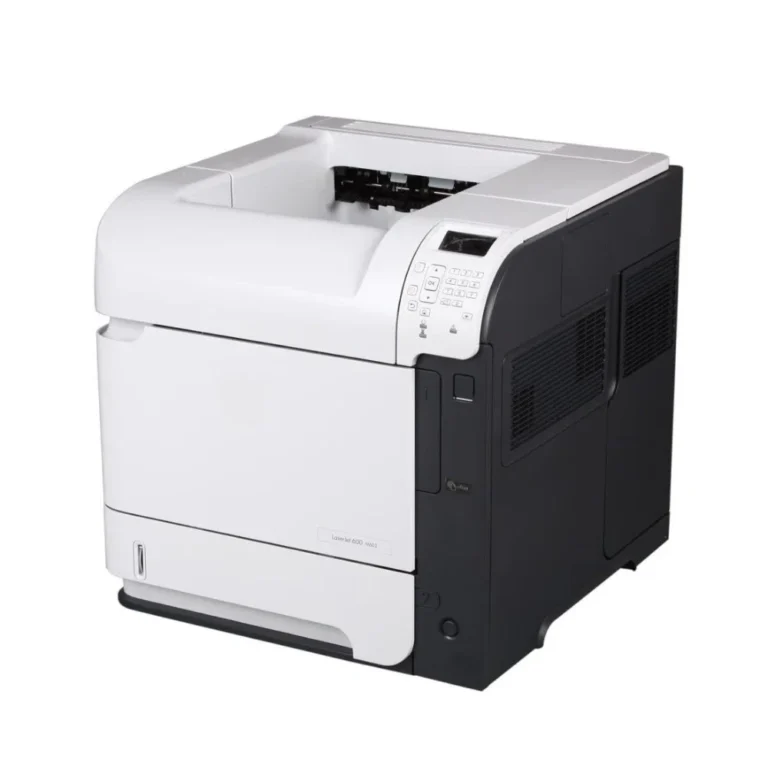 Side angle of HP LaserJet Enterprise M601n 602n printer