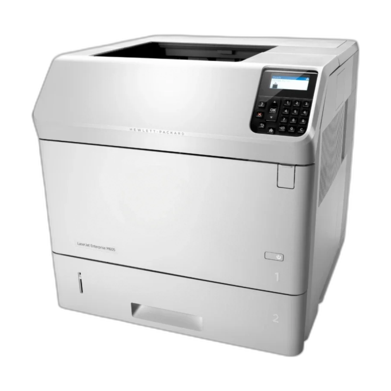 Refurbished HP LaserJet Enterprise M604dn M605dn monochrome printer front view