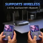 R36XX handheld console connected via WiFi