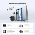 Baseus 140W GaN charger compact size comparison