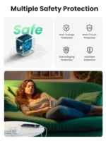 Compact UGREEN 20W USB-C Quick Charge PD charger UK plug on table