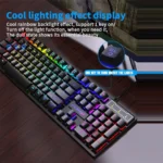 104 key Backlit Mechanical Keyboard Wired Gaming Keyboard waterproof Luminous keyboard And Mouse Set for Gamer PC Laptop Office - Image 2