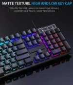 104 key Backlit Mechanical Keyboard Wired Gaming Keyboard waterproof Luminous keyboard And Mouse Set for Gamer PC Laptop Office - Image 5