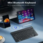 Compact 10inch Bluetooth wireless keyboard for tablets and phones