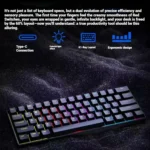 2026 New USB Gaming Mechanical Mini Keyboard Red Switch RGB Backlit 61 Keys Wired Feel for Game/Office - Image 3