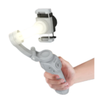 AXNEN HQ6 3-axis smartphone gimbal with fill light on white background