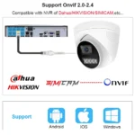 Front angle of SIMICAM 8MP dome camera with night vision LEDs