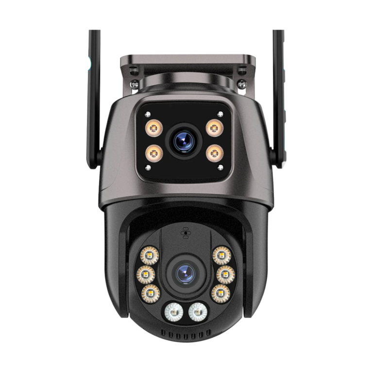 8MP outdoor dual lens PTZ WiFi security camera front view