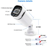 8MP IP camera installed outdoors with white housing