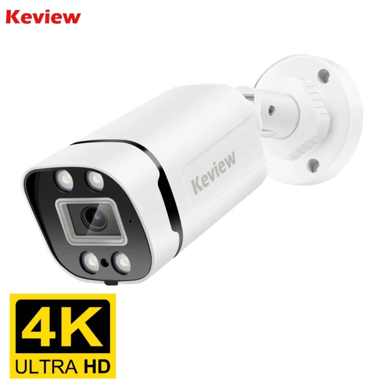 8MP 4K POE bullet IP security camera white body