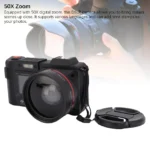 Back view of DSLR camera with rear display screen