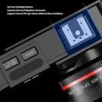 Digital camera with built-in flash and hot shoe interface