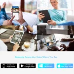 Rear view of TPTEK 4MP PTZ WiFi IP camera showing ports