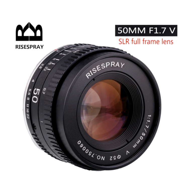 RISESPRAY 50mm F1.7 manual focus prime lens front view