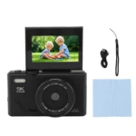 Back view of digital camera with 3 inch dual LCD display