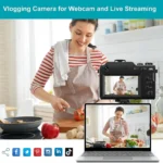 Erilles 5K Micro DSLR Camera displaying LCD screen