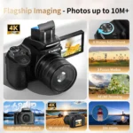 Close-up of BAJEAL camera lens and zoom features