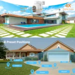 8MP 4K WiFi PTZ camera installed demonstrating pan and tilt motion