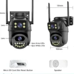 9MP 4K xiaolian PTZ Wifi camera front view with dual lenses