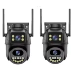 White dome style 9MP 4K PTZ camera for outdoor surveillance