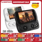 Anbernic RG Slide handheld game console front view with 4.7-inch LTPS screen