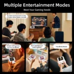 Back view of Anbernic RG Slide handheld game console in white color