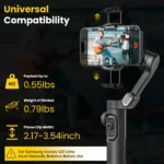 Close-up of AOCHUAN Smart XE gimbal extension rod and controls