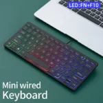 APAYADO K1000 Mini Wired Keyboard Portable USB Keyboard for Laptop/Computer