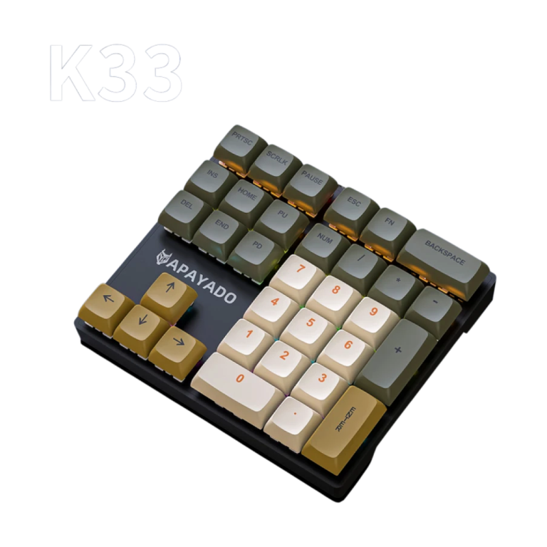 APAYADO K33 Mini 33-Key RGB Mechanical Numeric Keyboard front view