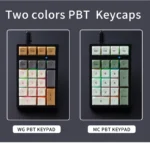 Multicolor backlit keys on APAYADO T21 numeric keyboard in low light