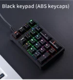 Full layout of APAYADO T21 21-key mechanical numeric keypad on white background