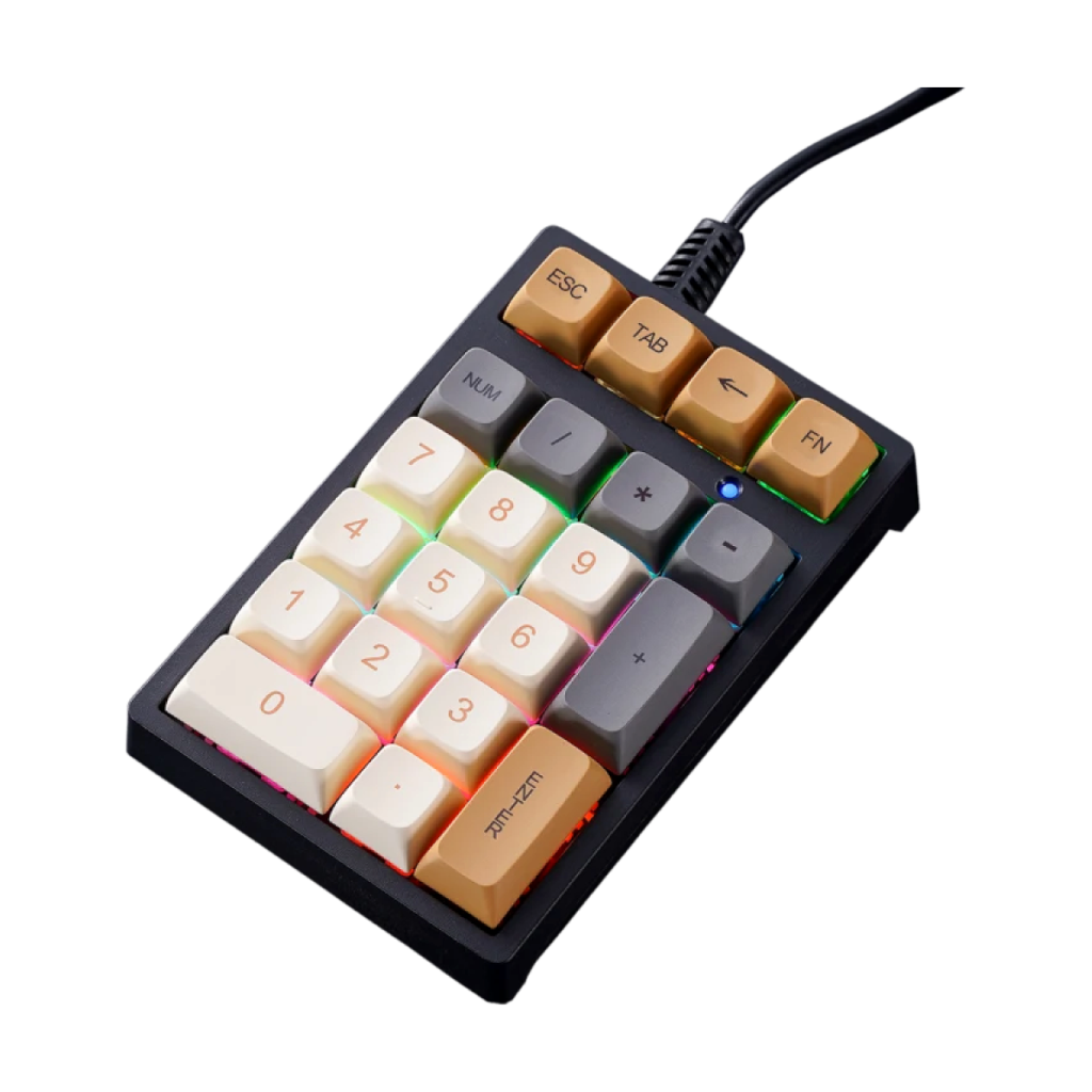 APAYADO T21 21-key wired mechanical numeric keyboard with multicolor backlight