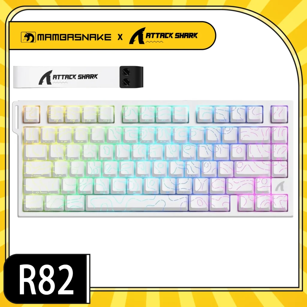 Attack Shark R82 HE wired mechanical gaming keyboard front view