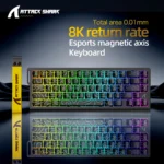 ATTACK SHARK X68HE Magnetic Keyboard Red Wired Mechanical for Pro Gaming 0.01mm Rapid Trigg 8000Hz SOCD/Rs 0.125ms 128K Rate - Image 3