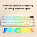 AULA F108 Wired Bluetooth 2.4Gwireless three - mode connection mechanical keyboard gasket structure RGB lighting effect - Image 4