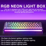 AULA HERO 68HE Magnetic Switch Keyboard RGB Gaming Mechanical Keyboard Rapid Trigger 8K Return Wired Esports Custom Keyboard - Image 2