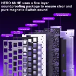 AULA HERO 68HE Magnetic Switch Keyboard RGB Gaming Mechanical Keyboard Rapid Trigger 8K Return Wired Esports Custom Keyboard - Image 4