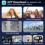 Bluetooth remote control for AXNEN Q18 gimbal on white surface